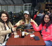 Ladies tossing drinks in an event